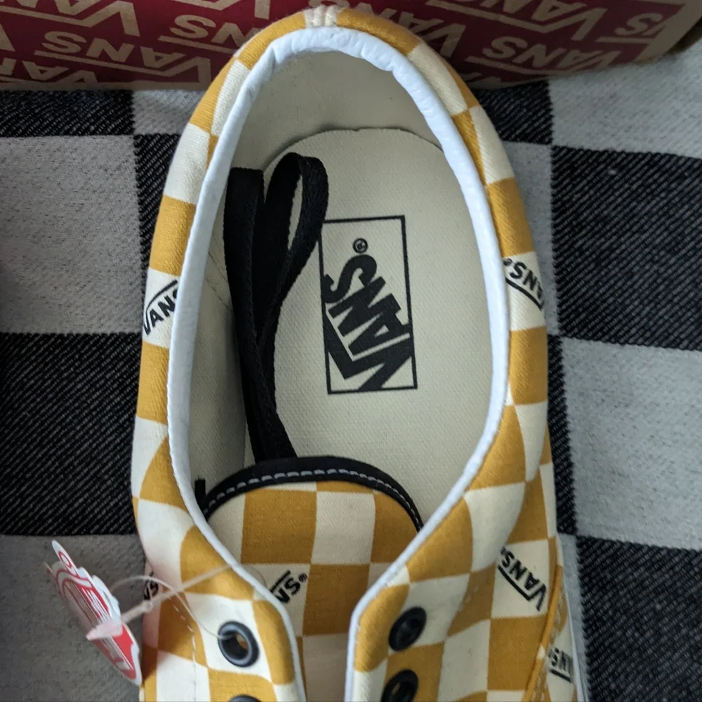 Vans Era Big Check Men 11.5 Yolk Yellow And White Classic 072026 - Picture 3 of 10